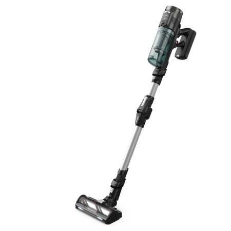 Aspirator vertical Rowenta X-Force Flex 13.60 RH9A32WO, 380W, autonomie 60 min, perie cu LED, panou Smart Control Display, filtrare 99,9%, recipient praf 0.65L, argintiu & verde [9]