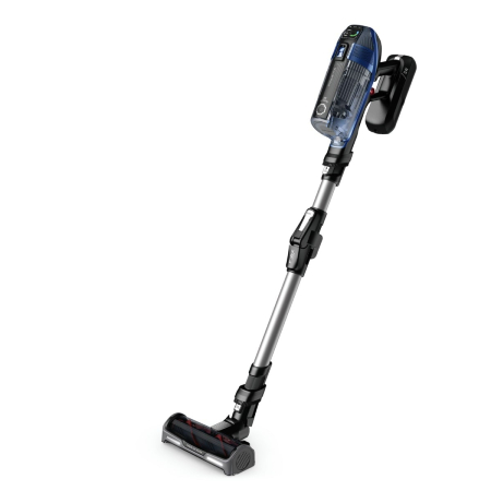 Aspirator vertical Rowenta X-Force Flex 14.6 Aqua RH99C3WO, 480 W, 200 AW, autonomie 70 minute, functie Boost, tub flexibil, iluminare LED, ajustare automata a puterii, sistem Aqua, gri & albastru [8]