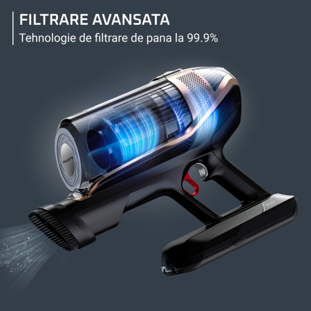 Aspirator vertical Rowenta X-Force Flex 15.60 Aqua RH99G3WO, 520W, 2 baterii cu autonomie de cate 80 min, tehnologie flex, display control, accesorii animal care, stație încarcare, recipient praf 0.9L [11]