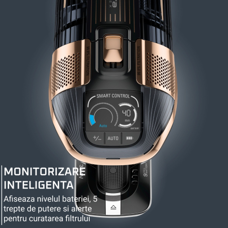 Aspirator vertical Rowenta X-Force Flex 15.60 Aqua RH99G3WO, 520W, 2 baterii cu autonomie de cate 80 min, tehnologie flex, display control, accesorii animal care, stație încarcare, recipient praf 0.9L [8]