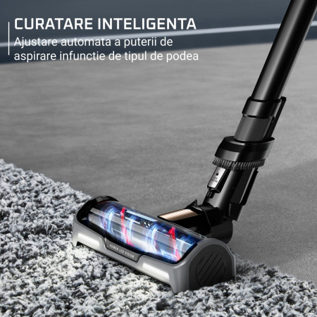 Aspirator vertical Rowenta X-Force Flex 15.60 Aqua RH99G3WO, 520W, 2 baterii cu autonomie de cate 80 min, tehnologie flex, display control, accesorii animal care, stație încarcare, recipient praf 0.9L [5]