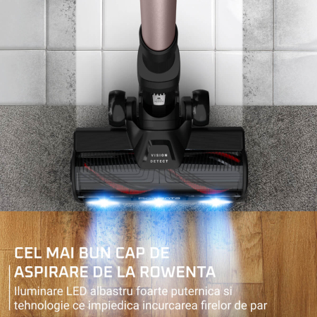 Aspirator vertical Rowenta X-Force Flex 16.60 Aqua RH9CD9E0, 780W, autonomie 120 min, tehnologie flex, display control, accesorii animal care, statie incarcare, recipient praf 0.65L, perie cu LED, roz [7]