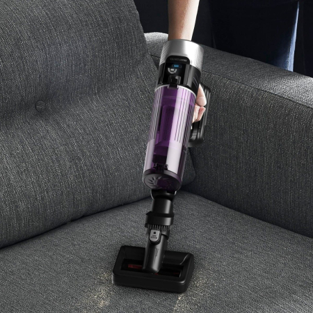 Aspirator vertical Rowenta X-FORCE FLEX 9.60 Allergy, RH2038WO, 200W, putere de aspirare 100 air watts,  autonomie pana la 45 minute, Negru/Violet [10]