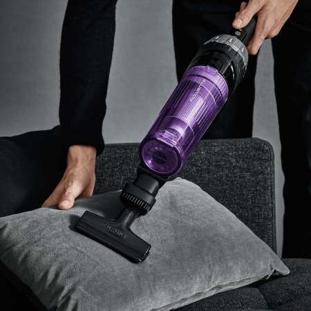Aspirator vertical Rowenta X-Nano RH1129WO, 0.5l, 16.8V, Autonomie maxima 40 min, Negru-Mov [12]