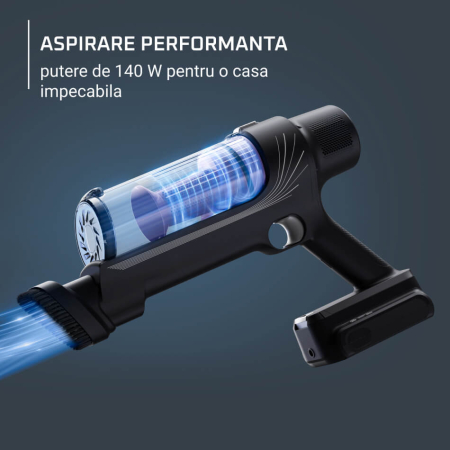 Aspirator vertical Rowenta X-Pert 7.60 RH6A31WO, 140 W, autonomie pana la 45 minute, perie cu iluminare LED, statie de incarcare cu suport accesorii, violet & negru [10]