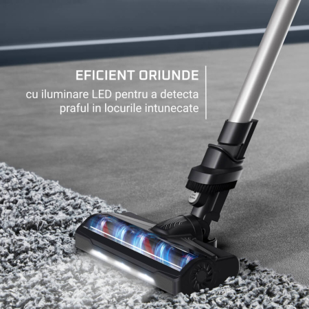 Aspirator vertical Rowenta X-Pert 7.60 RH6A31WO, 140 W, autonomie pana la 45 minute, perie cu iluminare LED, statie de incarcare cu suport accesorii, violet & negru [7]