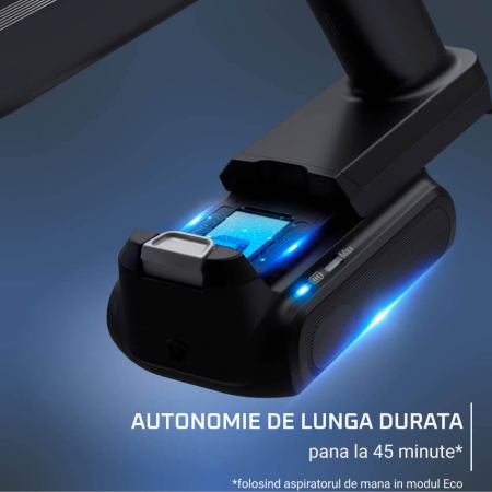 Aspirator vertical Rowenta X-Pert 7.60 RH6A35WO, 140W, autonomie pana la 45 minute, filtrare 99%, recipient de praf 0.44L, perie cu LED, Tehnologie ciclonica, violet & negru [10]