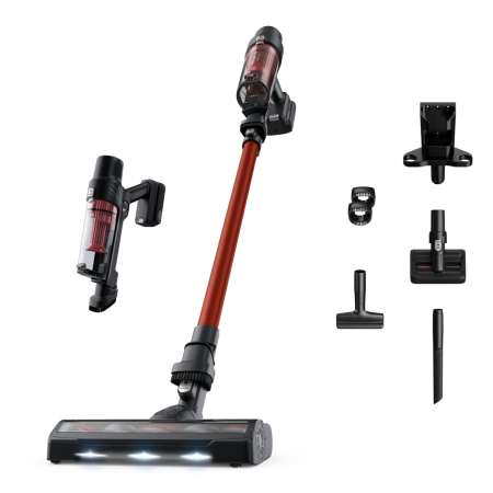 Aspirator vertical Rowenta X-Pert 7.60 RH6A73WO, 140 W, autonomie pana la 45 minute, perie cu iluminare LED, statie de incarcare cu suport accesorii, rosu & negru [1]
