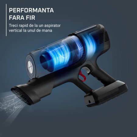 Aspirator vertical Rowenta X-Pert Essential 6.60 Animal RH6820WO, 100 W, 18 V, autonomie 45 minute, recipient 0.55 L, perie cu LED, tehnologie cicloni [1]