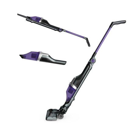 Aspirator vertical Rowenta X-TREM Compact 2 in 1 RH1238WO, 145W, tehnologie Flex, autonomie 40 minute, timp incarcare 4h, cap de aspirare, iluminare LED, recipient praf 0.4L, violet / negru [1]