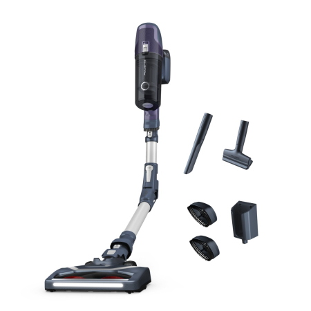 Electrocasnice - Aspirator vertical X-Pert 6.60 Essential RH6848WO, 100W, autonomie 45 minute, statie de incarcare, iluminare LED, violet, gri & argintiu