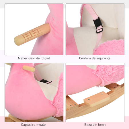  balansoar copii, forma flamingo, 60x33x52 cm [6]