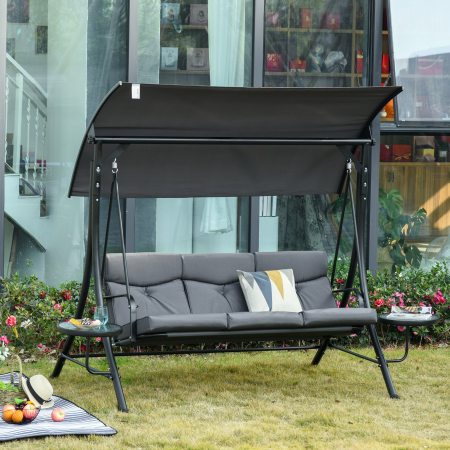  Balansoar cu 3 scaune de gradina sau balcon cu acoperis si 2 mese de cafea [1]