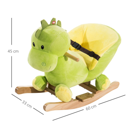  balansoar dragon copii 60x33x45cm, verde si galben [2]