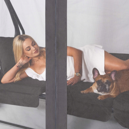 Balansoar leagan pat 3 persoane Corsica, cu plasa anti-insecte, sarcina 320kg [12]