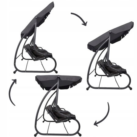 Balansoar leagan pat 3 persoane Corsica, cu plasa anti-insecte, sarcina 320kg [7]