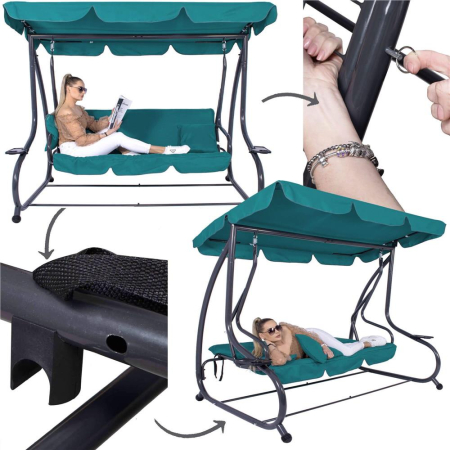 Balansoar leagan pat 3 persoane Sersimo Sardinia, 280kg [17]