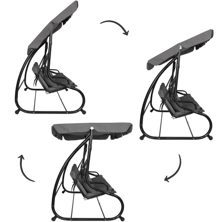 Balansoar leagan pat 4 persoane Sersimo Lisabona, GS3E, greutate maxima 280kg [10]
