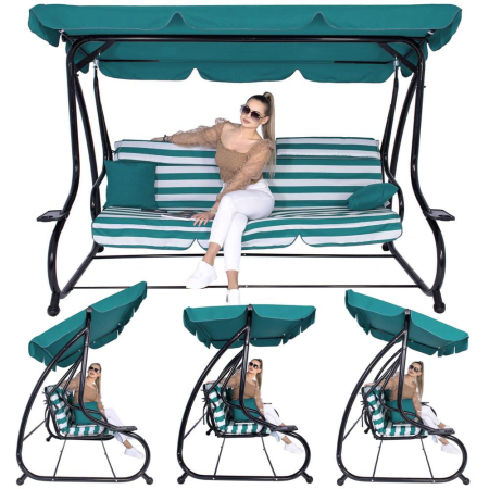 Balansoar leagan pat 4 persoane Sersimo Roma, sarcina 300kg [17]