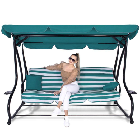 Balansoare si leagane de gradina - Balansoar leagan pat 4 persoane Sersimo Roma, sarcina 300kg