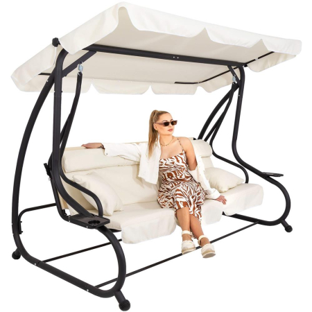 Balansoar leagan pat 4 persoane Tenerife, cu plasa anti-insecte, sarcina 320kg [18]