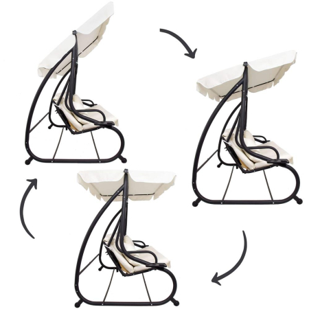 Balansoar leagan pat 4 persoane Tenerife, cu plasa anti-insecte, sarcina 320kg [13]