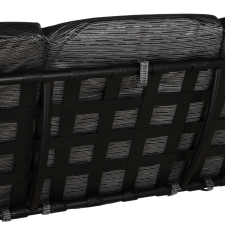  Balansoar pentru Gradina pentru 3 Persoane cu Copertina Reglabila si Perne, 200x120x170cm, Negru [8]