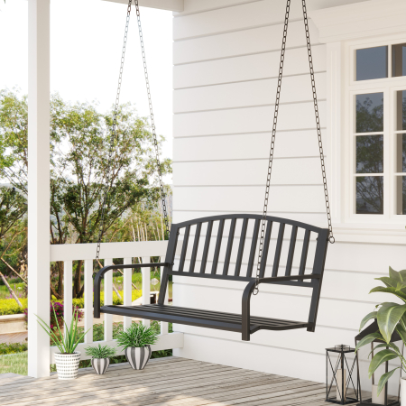  Balansoar Suspendat de Gradina din Metal Negru [3]