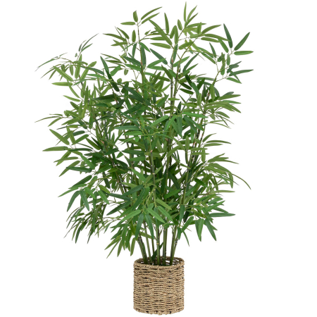 Bambus artificial Atmosphera cu ghiveci din material natural, 100 cm, verde [0]
