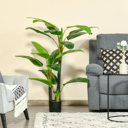  Bananier Planta in Ghiveci, Bananier Artificial, Planta Artificiala de Interior si Exterior, 150 cm [1]