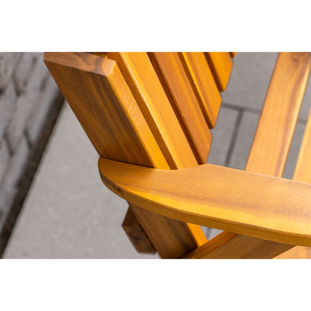 Banca de gradina 153x65x82 cm, 2 locuri, cu raft lateral, lemn de salcam, maro [2]