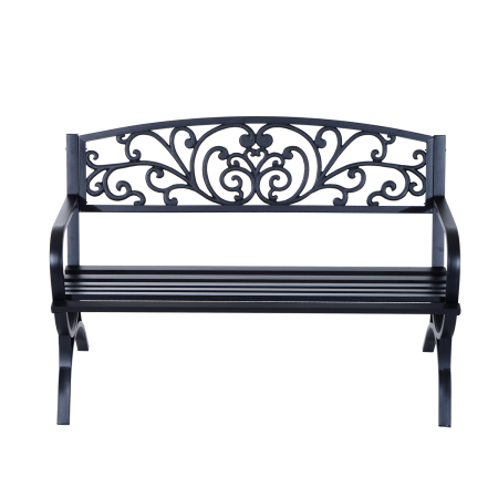  Banca Exterior Fonta 127×60×85 cm, Neagra [8]