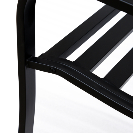  Banca pentru exterior din metal, 127x60x89cm, negru [8]