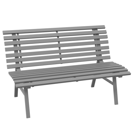 Mobilier gradina si terasa -  Banca pentru Gradina, Banca de Exterior pentru Terasa cu sezut si Spatar cu Lamele, 123x67x79 cm, Verde