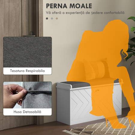 Banca pentru pantofi , banca de intrare cu sertar rabatabil [6]