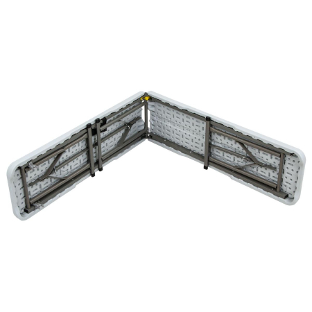 Banca pliabila pentru evenimente si catering, 183x28x43 cm, din HDPE si otel, alb [11]