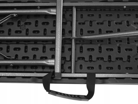 Banca pliabila pentru gradina sau catering, HDPDE, 180x28x43cm, negru [3]