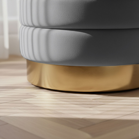 Bancheta tip puf cu depozitare, tapiterie velur, 80x42x42 cm, gri [6]