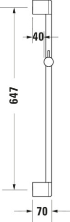 Bara de dus Duravit UV0600003046, dus, montaj pe perete, suport para dus incorporat, universal, negru [5]
