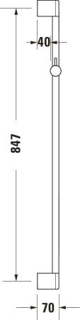 Bara de dus Duravit UV0600004046, dus, montaj pe perete, suport para dus incorporat, universal, negru [1]