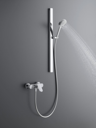 Bara de dus Duravit UV0600005010, dus, montaj pe perete, suport para dus incorporat, universal, crom [3]
