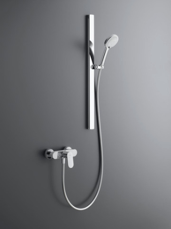 Bara de dus Duravit UV0600005010, dus, montaj pe perete, suport para dus incorporat, universal, crom [2]