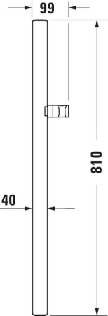 Bara de dus Duravit UV0600005010, dus, montaj pe perete, suport para dus incorporat, universal, crom [4]