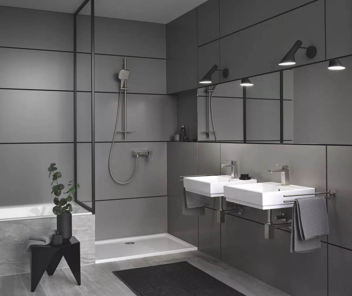 Bara de dus Grohe SmartActive, 900 mm, etajera, mat, otel satinat, 26603DC0 [3]