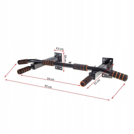Bara de tractiuni, multifunctionala, pentru perete, cu manere antiderapante, capacitate 250kg [6]