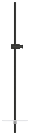 Bara dus fix Grohe 266032430, 930 mm, 78 mm, universal, suport dus reglabil, pe perete, abs, bara de dus, Negru [1]