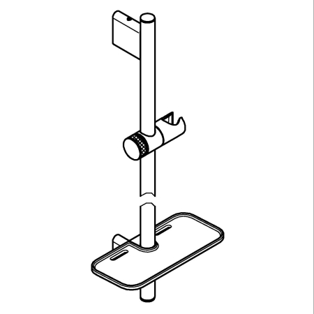 Bara dus Grohe 26602A00, SmartActive, aparenta, 630 mm, etajera, lucios, grafit [4]
