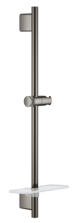 Pare, furtunuri si accesorii - Bara dus Grohe 26602A00, SmartActive, aparenta, 630 mm, etajera, lucios, grafit