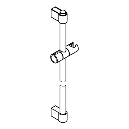 Bara dus Grohe 275242431, 900 mm, 70 mm, universal, pe perete, plastic, metal, suport para dus incorporat, Negru [7]