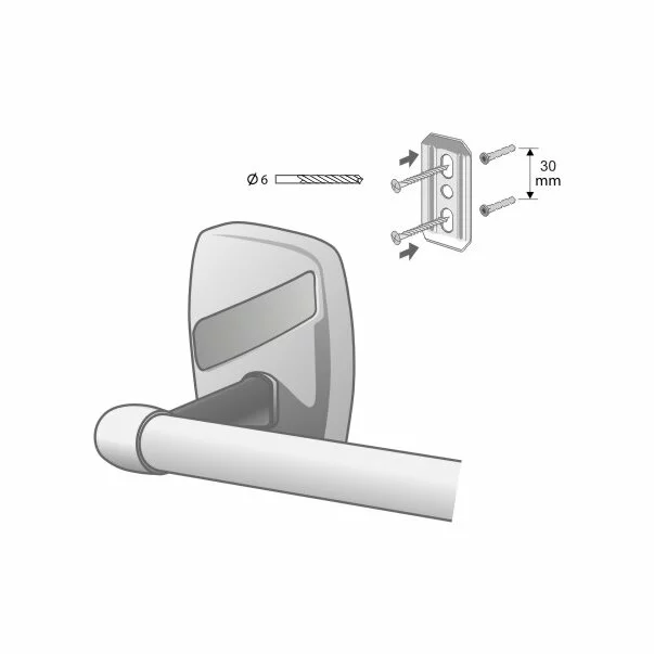 Accesorii baie - Bara portprosop crom Bisk Oregon 61 cm